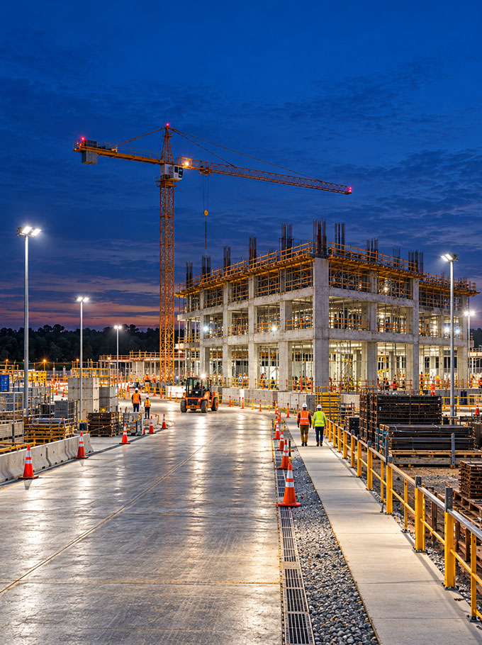 Construction Site LED Lighting Glare Guide
